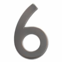 Architectural Mailboxes 3582DC Number 6 Solid Cast Brass 4 inch Floating House Number Dark Ag