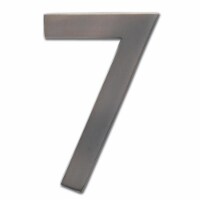 Architectural Mailboxes 3582DC Number 7 Solid Cast Brass 4 inch Floating House Number Dark Ag