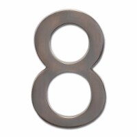 Architectural Mailboxes 3582DC Number 8 Solid Cast Brass 4 inch Floating House Number Dark Ag