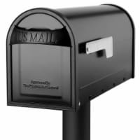 Architectural Mailboxes 8760B-10 Carlisle Post Mount Mailbox - Black - Medium