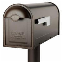 Architectural Mailboxes 8830RZ-10 Winston Post Mount Mailbox - Rubbed Bronze