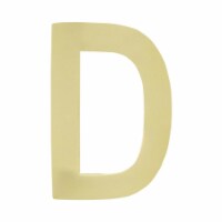 Architectural Mailboxes 3582PB-D 4 in. Brass Floating House Letter D, Polished Brass