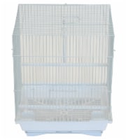 YML A1124MWHT Flat Top Small Parakeet Cage, 11  x 8.5  x 14
