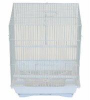 YML A1124MWHT Flat Top Small Parakeet Cage, 11 x 8.5 x 14