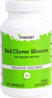 Vitacost Red Clover Blossom Herbal Supplement Capsules 750mg