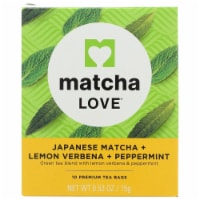 MATCHA LOVE JAPANESE MATCHA, LEMON VERBENA + PEPPERMINT, 10 BAGS