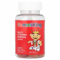 GummiKing Multi Vitamin + Mineral For Kids Grape Lemon Orange Strawberry And Cherry