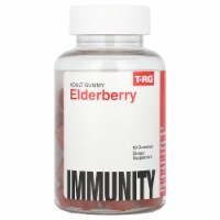 T.RQ Elderberry Gummy (Dietary Supplements), Natural Rasberry, 60 Count, Red
