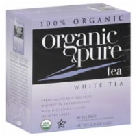 100 Organic & Pure, Tea White Org, 40 Bg, (Pack Of 6)