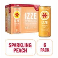 IZZE No Sugar Added Peach Sparkling Juice Beverage Blend Perspective: Main