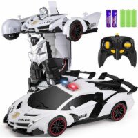 iBot NC32984-AM ZENFOLT Transform Robot Remote Control Car, White
