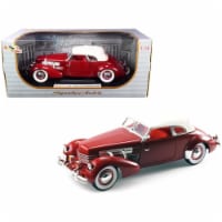 1937 Cord 812 Supercharged Coupe Burgundy with White Top