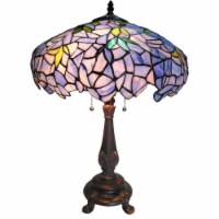 CHLOE Tiffany-style 2 Light Wisteria Table Lamp 16 Shade