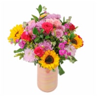 Mother's Day Forever Loved Fresh Flower Arrangement in Vase Perspective: Main