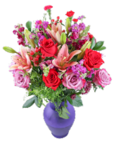 Mother's Day Regal Rose Fresh Flower Arrangement in Vase Perspective: Main