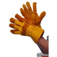 Major Gloves & Safety 30-3111Y Golden Yellow Joint Leather Double Palm Gloves - Large, Pack o
