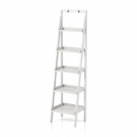 Furniture of America Jameson Contemporary Wood 5-Tier Bookshelf in White