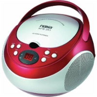 2.4-Watt Portable CD Player with AM/FM Radio (Red)
