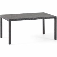 Noble House Rhode Island 59.05  Wicker Dining Table in Brown