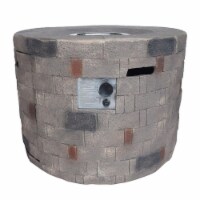 Noble House Dino Lightweight Concrete Circular Fire Pit in Brown