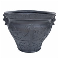 Noble House Largo Outdoor Garden Urn Planter Pot in Black