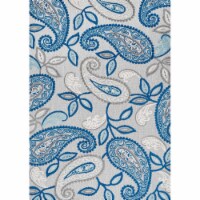 Julien Paisley High-Low Blue/Light Gray Indoor/Outdoor Area Rug