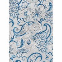 Gordes Paisley High-Low Light Gray/Blue Indoor/Outdoor Area Rug