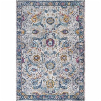 Izil Modern Persian Light Gray/Blue Area Rug