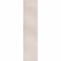 Odense Minimalist Angle Geometric Ivory/Cream Runner Rug