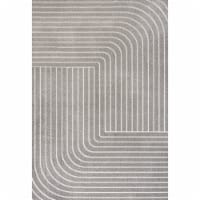 Odense Minimalist Angle Geometric Gray/Ivory Area Rug