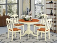 ANKE5-WHI-W 5 Pc dinette set for 4-Table and 4 Dining Chairs