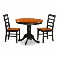 East West Furniture Antique 3-piece Dining Set with Wood Chairs in Cherry/Black