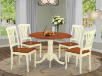 DLAV5-BMK-W 5 Pc Dining set-Round Table and 4 Kitchen Chairs