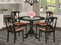 DLKE5-BLK-LC 5 Pc Dinette Table set - Small Kitchen Table and 4 Dining Chairs