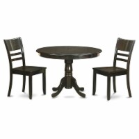 East West Furniture Hartland 3-piece Kitchen Table and Chair Set in Cappuccino