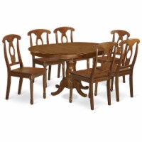 LYBO7-CAP-C 7 PC Dining room set-Tables with Leaf Plus 6 Chairs for Dining room