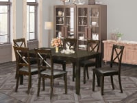 LYBO7-CAP-LC 7 PC Dining set for 6-Dining Table with Leaf and 6 Dining Chairs