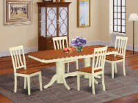 NAAN5-WHI-W 5 PcKitchen nook Dining set - Dining Table and 4 Kitchen Chairs