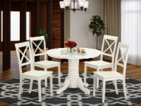 SHBO5-WHI-W 5 PC Kitchen nook Dining set - Kitchen Table and 4 dinette Chairs