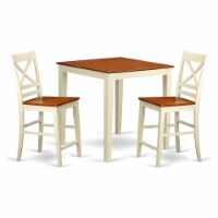 East West Furniture Vernon 3-piece Wood Kitchen Set in Buttermilk and Cherry