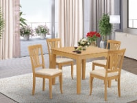 OXAV5-OAK-C 5 Pc Kitchen Table set - Kitchen dinette Table and 4 Dining Chairs