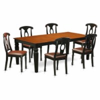 East West Furniture Logan 7-piece Wood Kitchen Table and Chair Set in Cherry