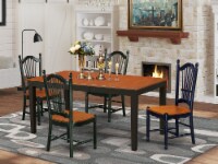NIDO5-BCH-W 5-Piece dinette set for 4-table & 4 Chairs in Black & Cherry