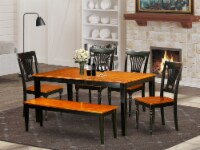 6 PC Dining room set with bench-Tables and 4 Dining Chairs Plus bench