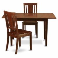 East West Furniture Norfolk 3-piece Wood Kitchen Table Set in Mahogany