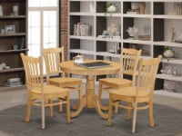 ANGR5-OAK-W 5 Pc Small Kitchen Table set - Kitchen Table and 4 Dining Chairs