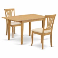 East West Furniture Norfolk 3-piece Traditional Wood Kitchen Table Set in Oak