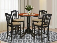 EDCH5-BLK-C 5 Pc counter height set - Table and 4 counter height Dining chair.