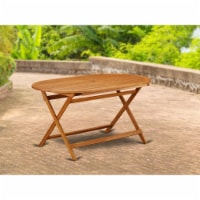 East West Furniture BDITFNA Diboll Oval Foldable Patio Acacia Solid Wood Dining Table - Natur