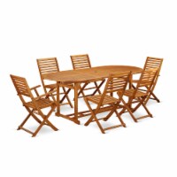 BSBS72CANA 7 Piece Acacia Solid wood Balcony Outdoor Dining Set